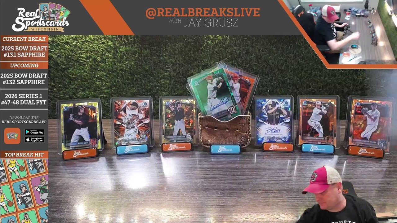 2025 Bowman Draft #131 SAPPHIRE 3 Box Pick Your Team (2/15/26)