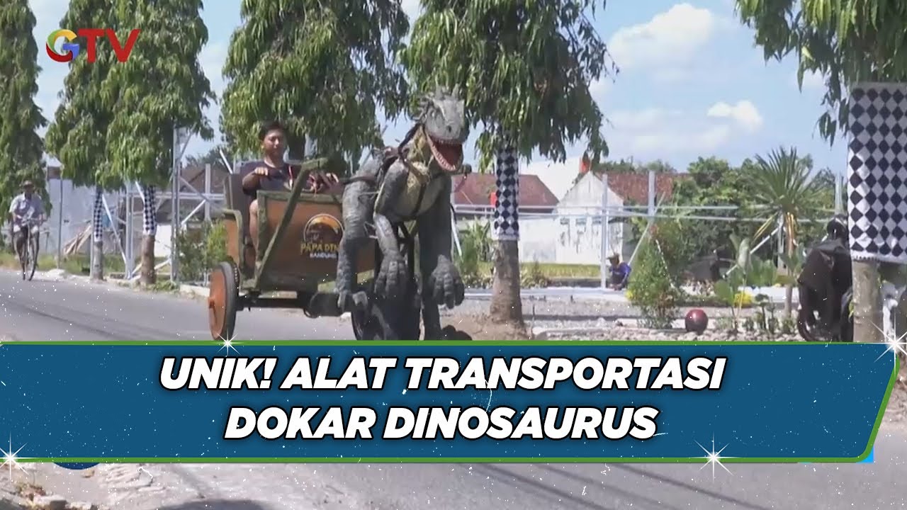 Unik! Alat Transportasi Dokar Dinosaurus Bertenaga Listrik di Bantul, Yogyakarta