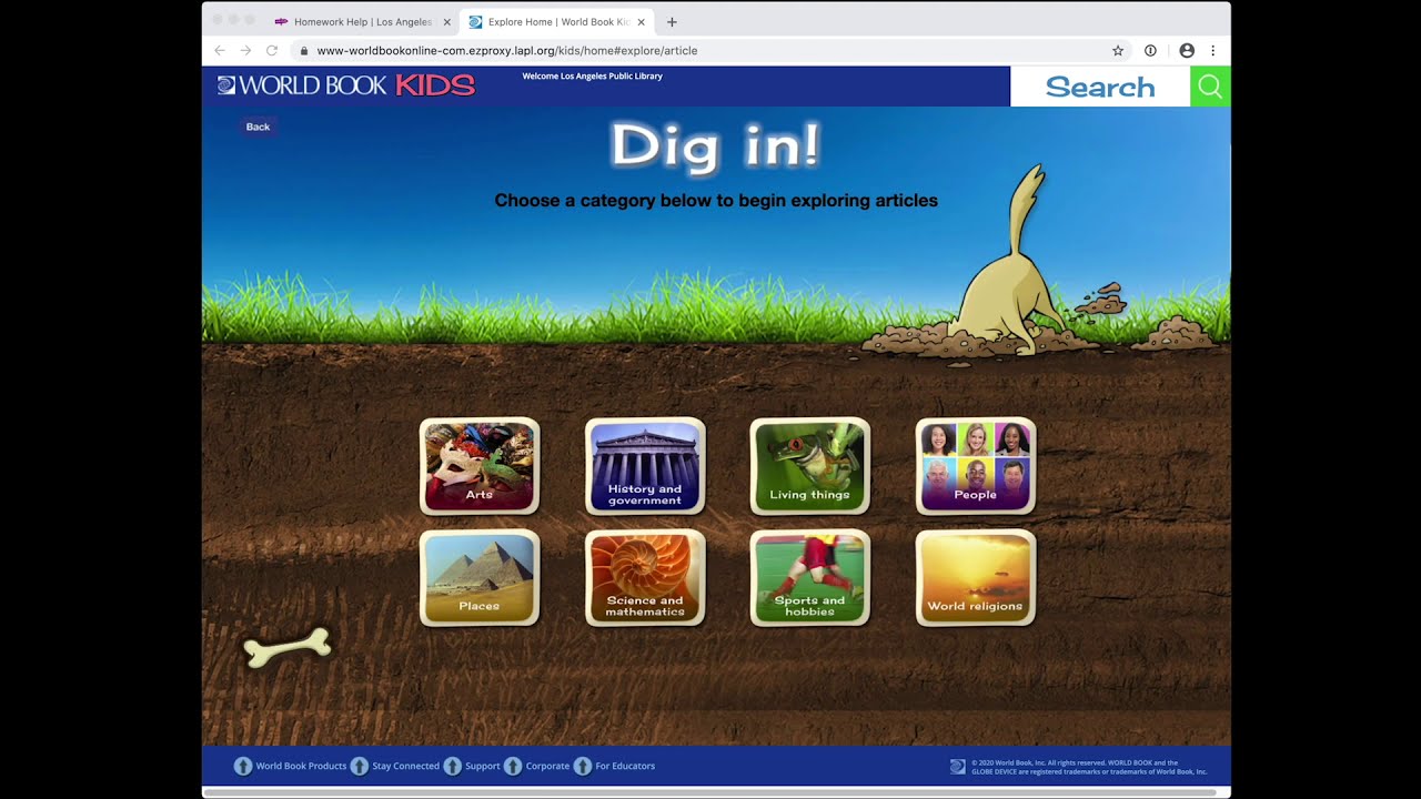 Online Help for Students in Grades K-5