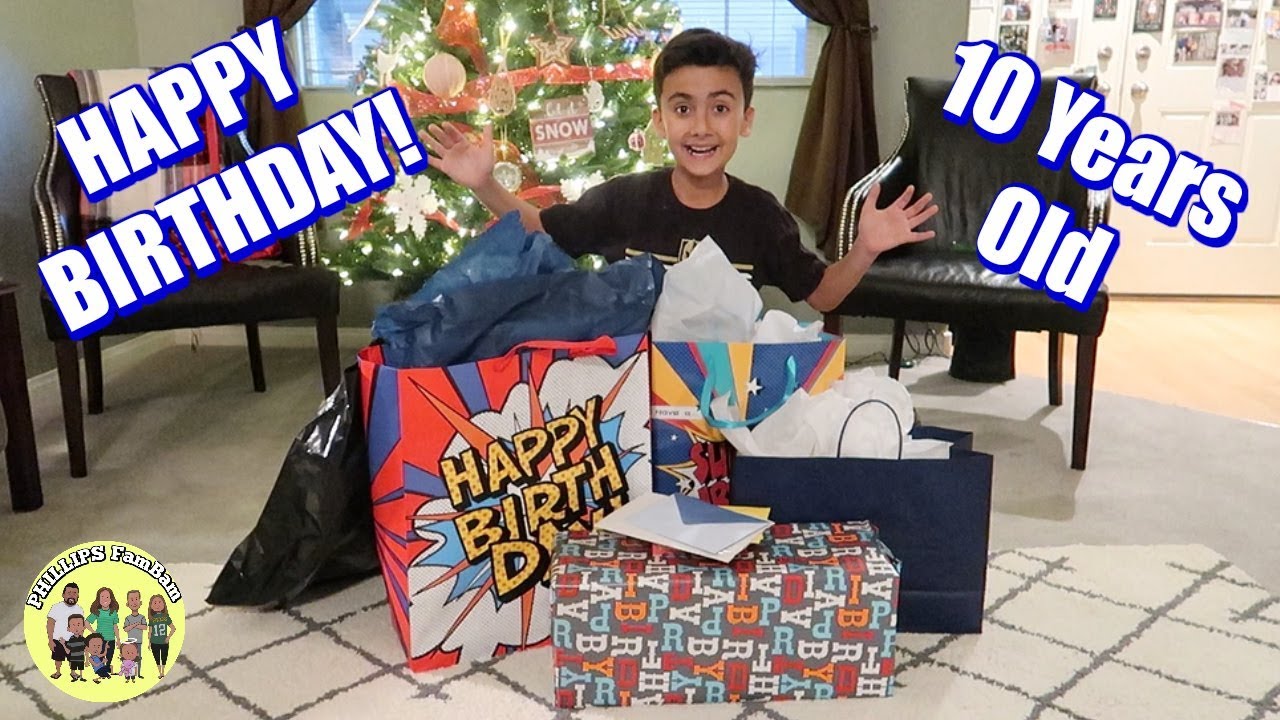 ELIJAH'S 10th BIRTHDAY PARTY OPENING PRESENTS | OPENING BIRTHDAY PRESENTS | PHILLIPS FamBam Vlogs