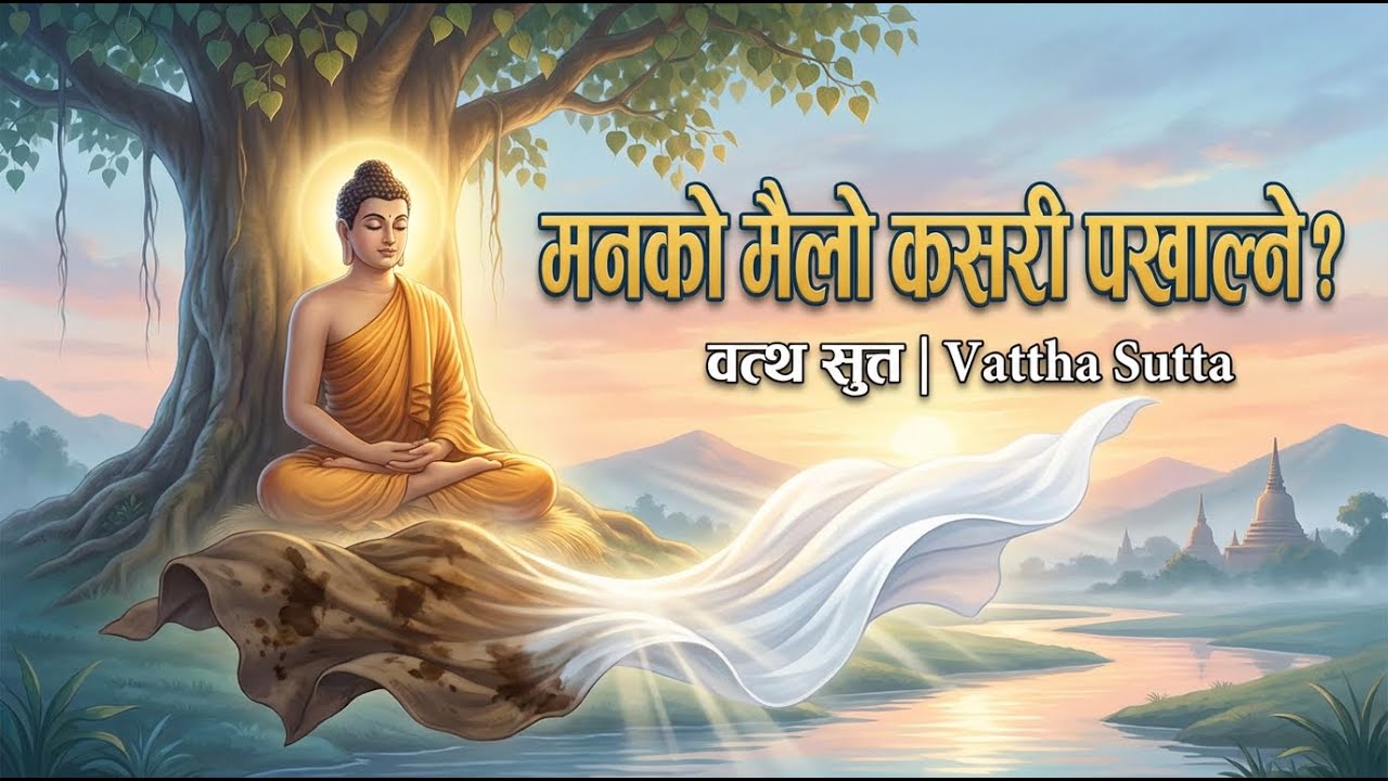 मन सफा गर्ने विधि: वत्थ सुत्त (MN 7) | Vattha Sutta - The Simile of the Cloth #Mindfulness