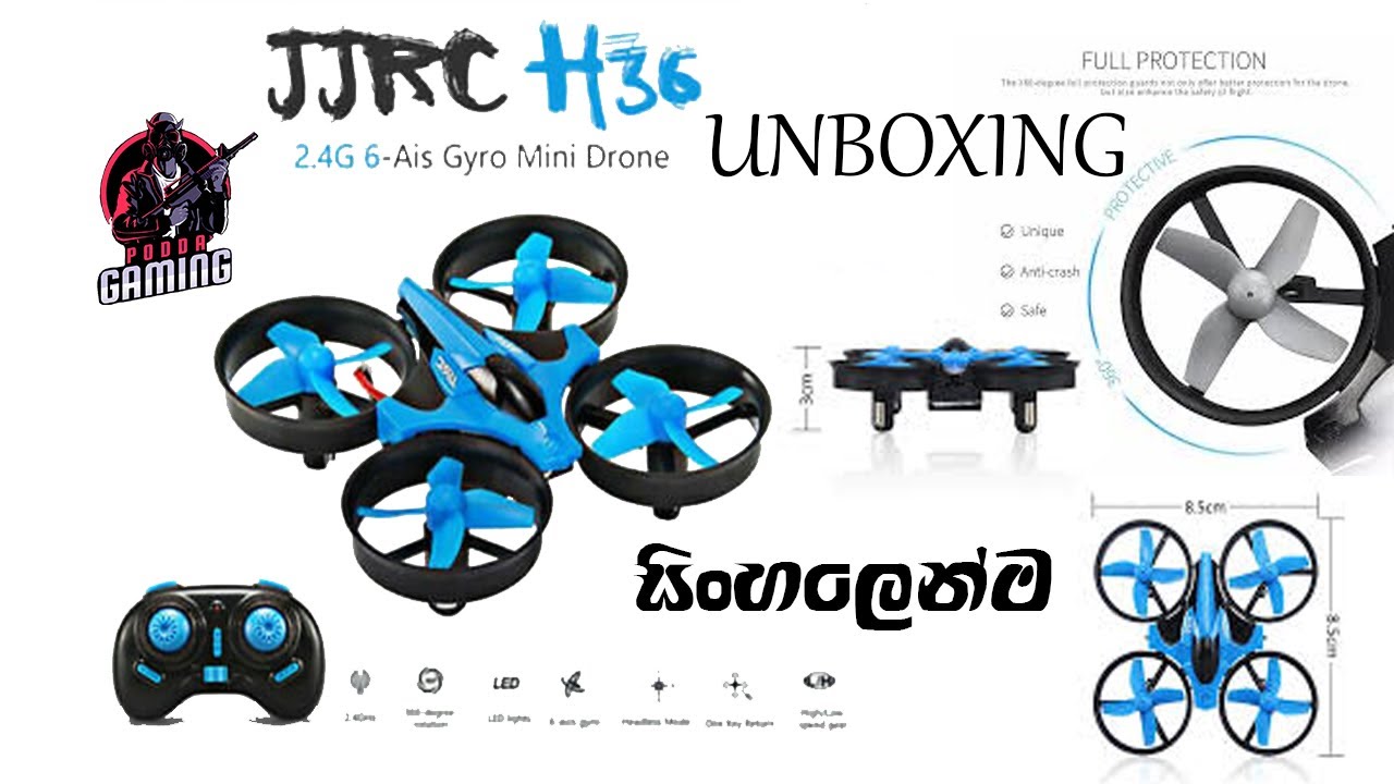 JJRC H36 Mini Drone Unboxing-Sinhala