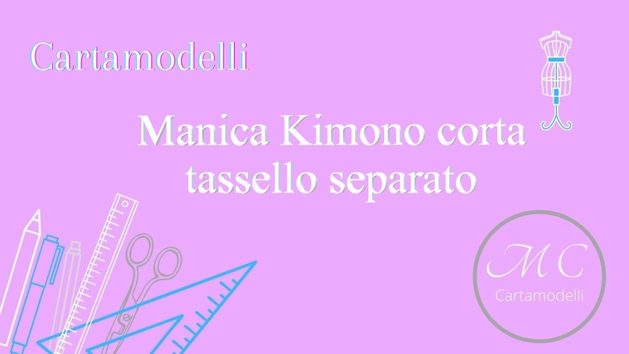 Manica kimono corta con tassello separato