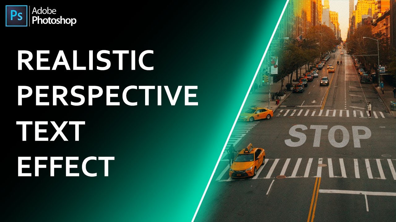Realistic Perspective Text Effect In Photoshop cc | Photoshop Tutorial