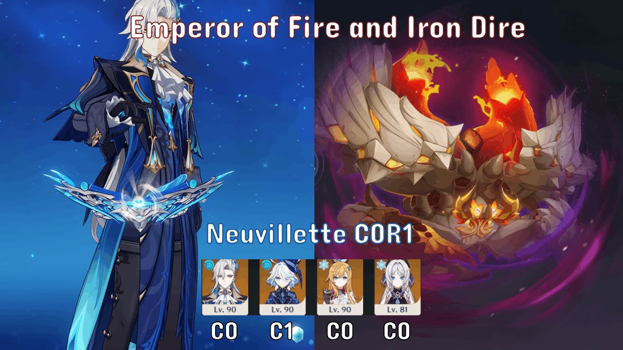 Neuvillette C0R1 Freeze Dire Emperor of Fire and Iron - Stygian Onslaught 6.3