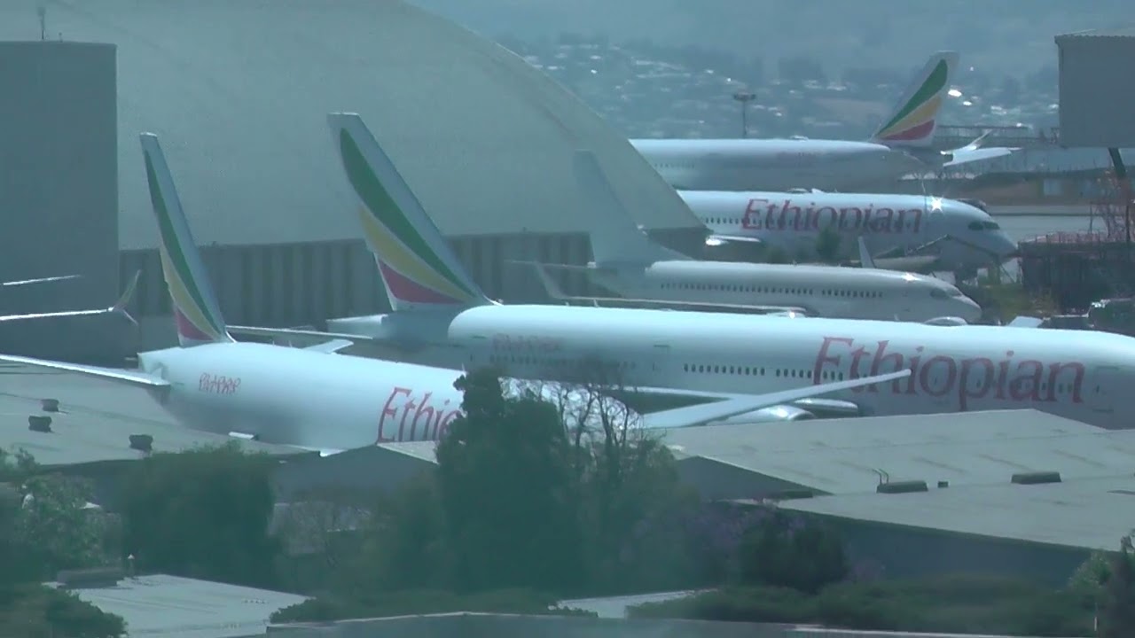 Day of plane spotting @ Bole Intl Airport, Ethiopia. Multiple Ethiopian, Emirates 773, Saudia A330..