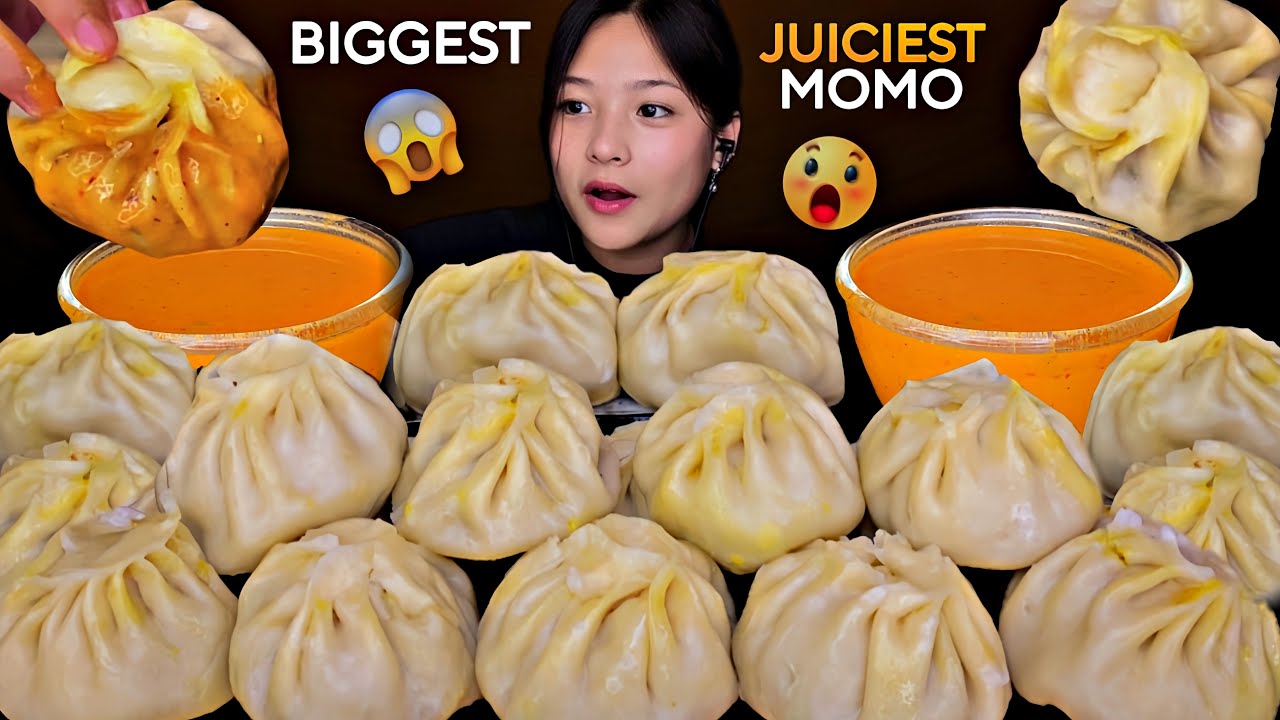 BIGGEST JUICIEST MOMO EVER😱🔥BIG MOMO CHALLENGE | DUMPLING 🥟| MUKBANG | #mikasa