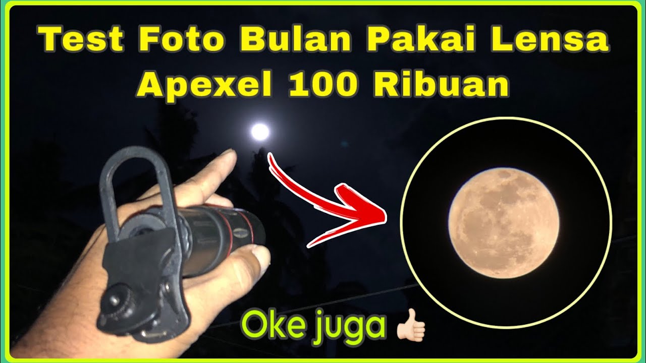 Tes Zoom Bulan Pakai Lensa Apexel 100 Ribuan | Review Lensa Telephoto 18x25 Zoom