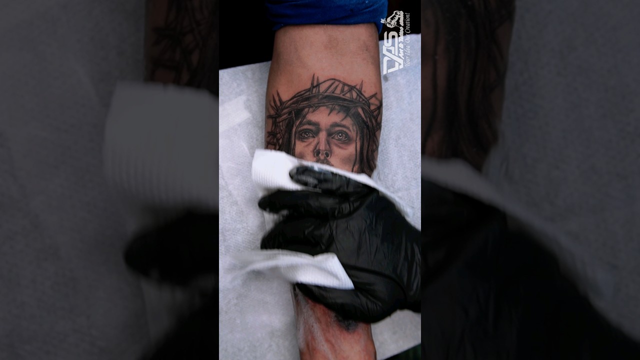 Jesus Tattoo #dastattoo #tattoo #tattooideas #tattooartist #shorts #jesus #jesustattoo