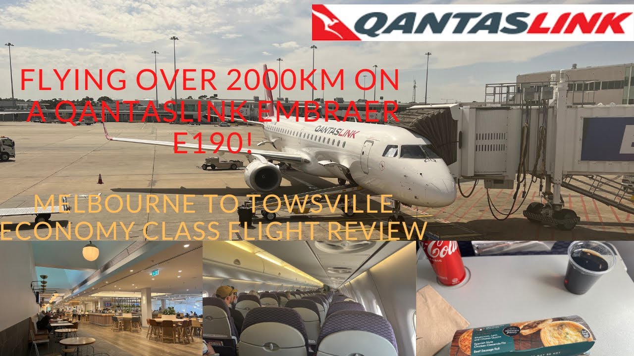 QantasLink Embraer E190 economy class flight review [Melbourne to Townsville]