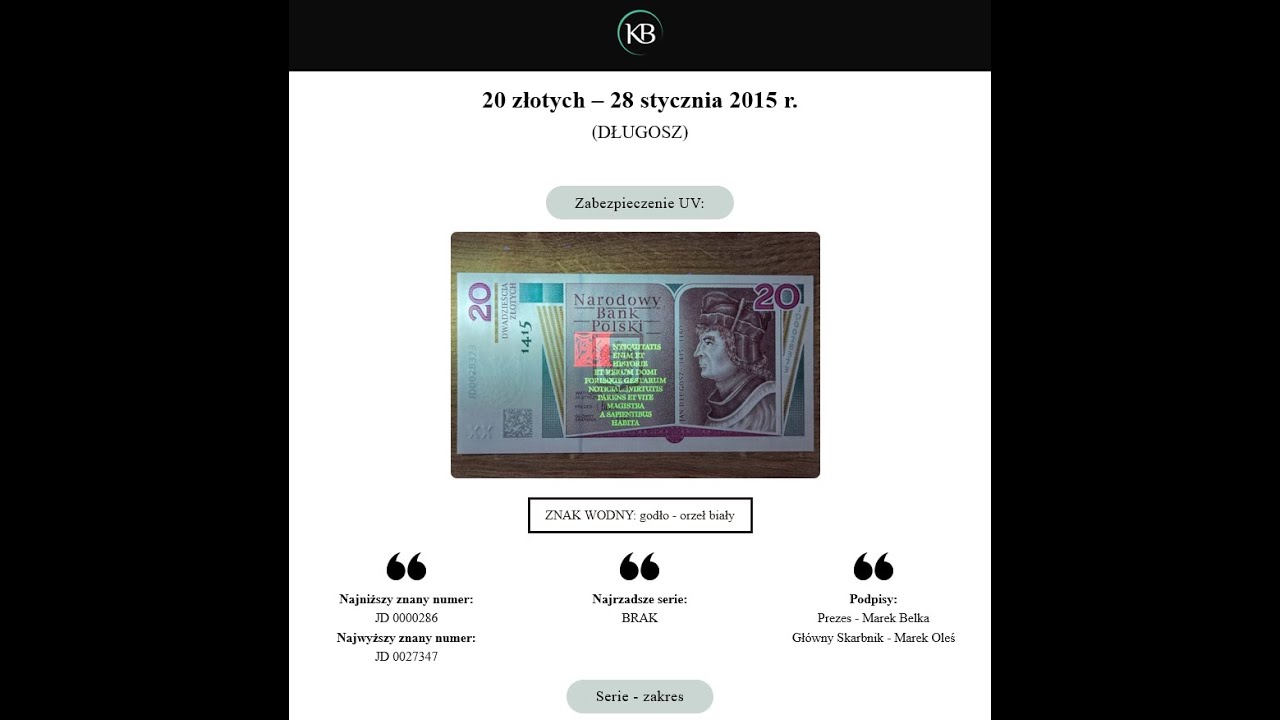 Instruktaż &ndash; nowe funkcjonalności na stronie Katalog Banknot&oacute;w