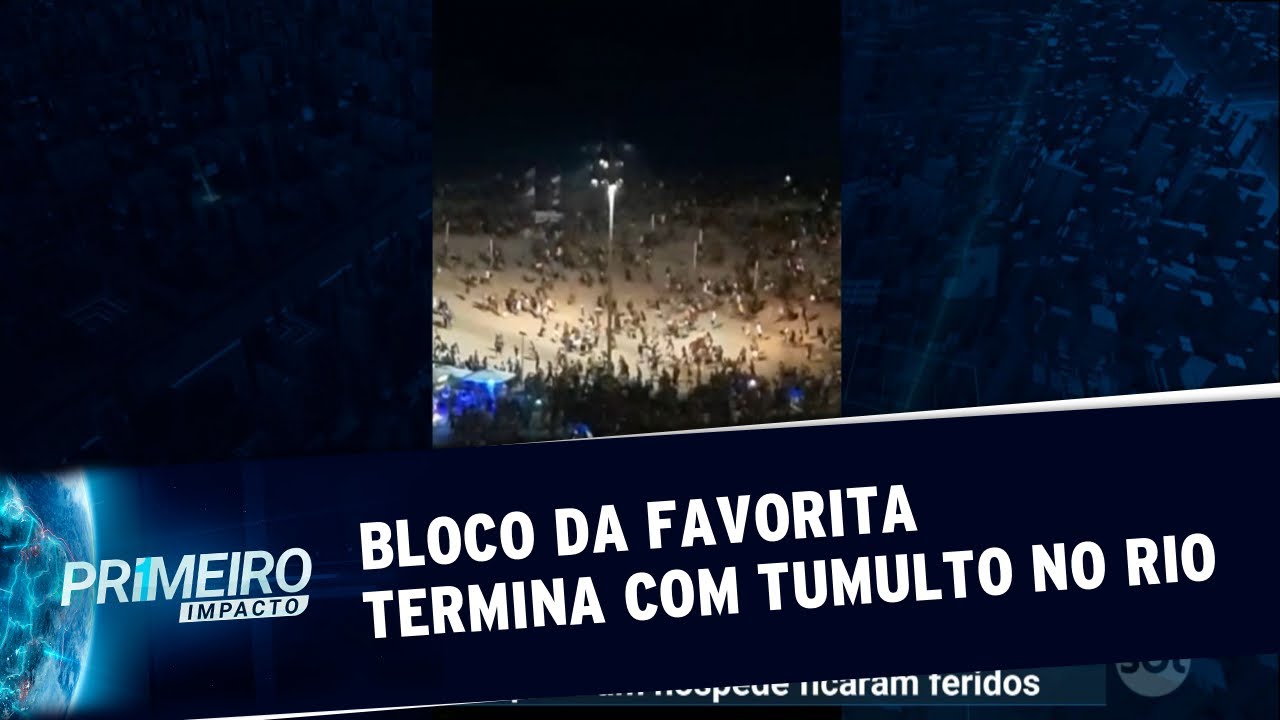 Bloco da Favorita termina em confusão em Copacabana | Primeiro Impacto (13/01/20)