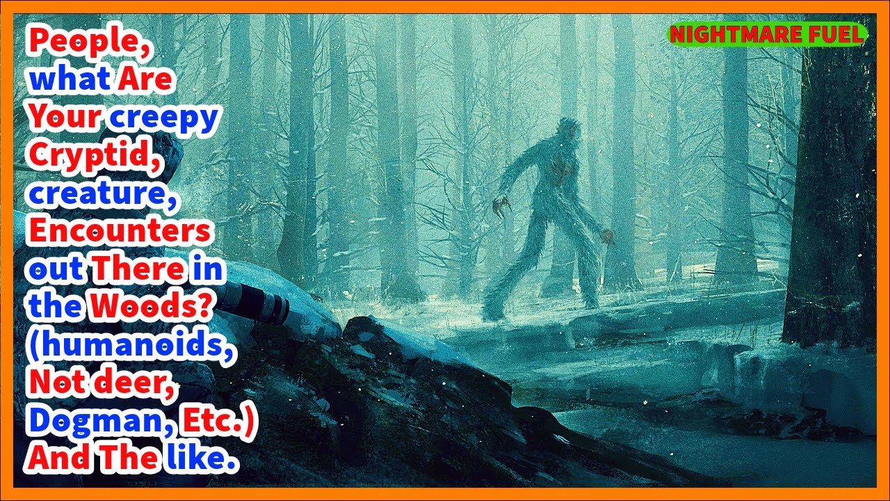 People, what are your creepy cryptid, creature, encounters in the woods?(humanoids,, Dogman, etc.)