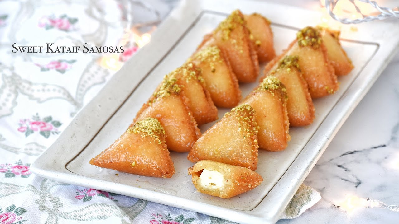 Sweet Kataif/Qataef Samosas