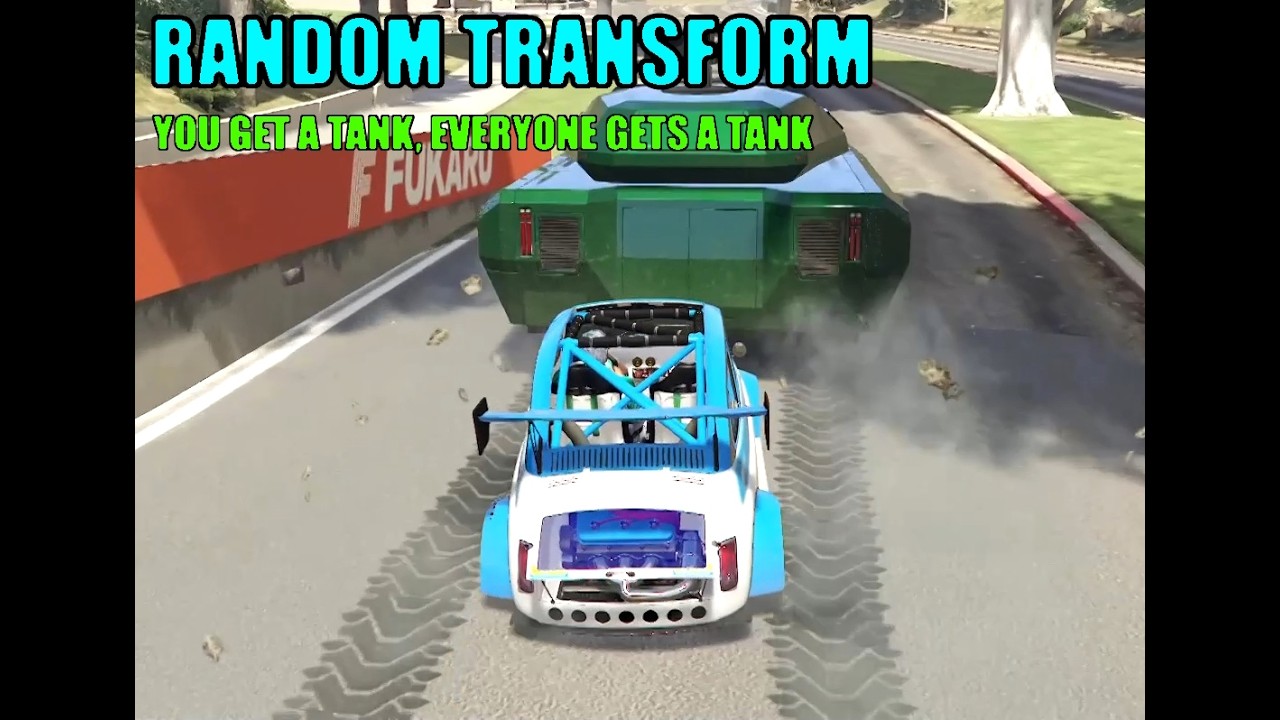 GTA V Online Random Transform Racing - YOU GET A TANK, I GET A TANK, EVERYONE GETS A TANK!!