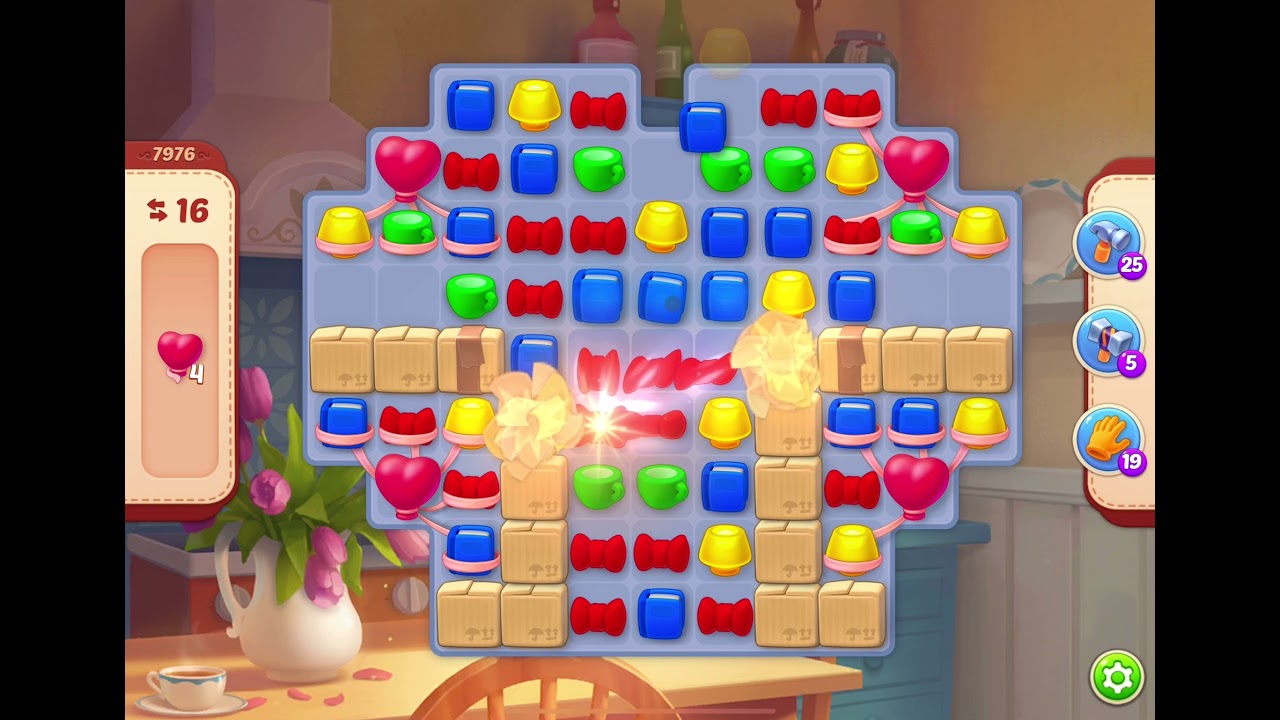 HomeScapes Level 7976 no boosters (25 moves)