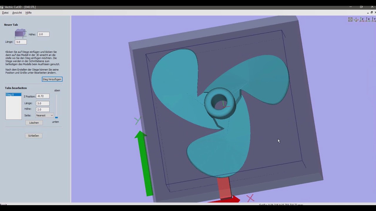 Prop in 3D Teil2 Cut3D Lehrfilm