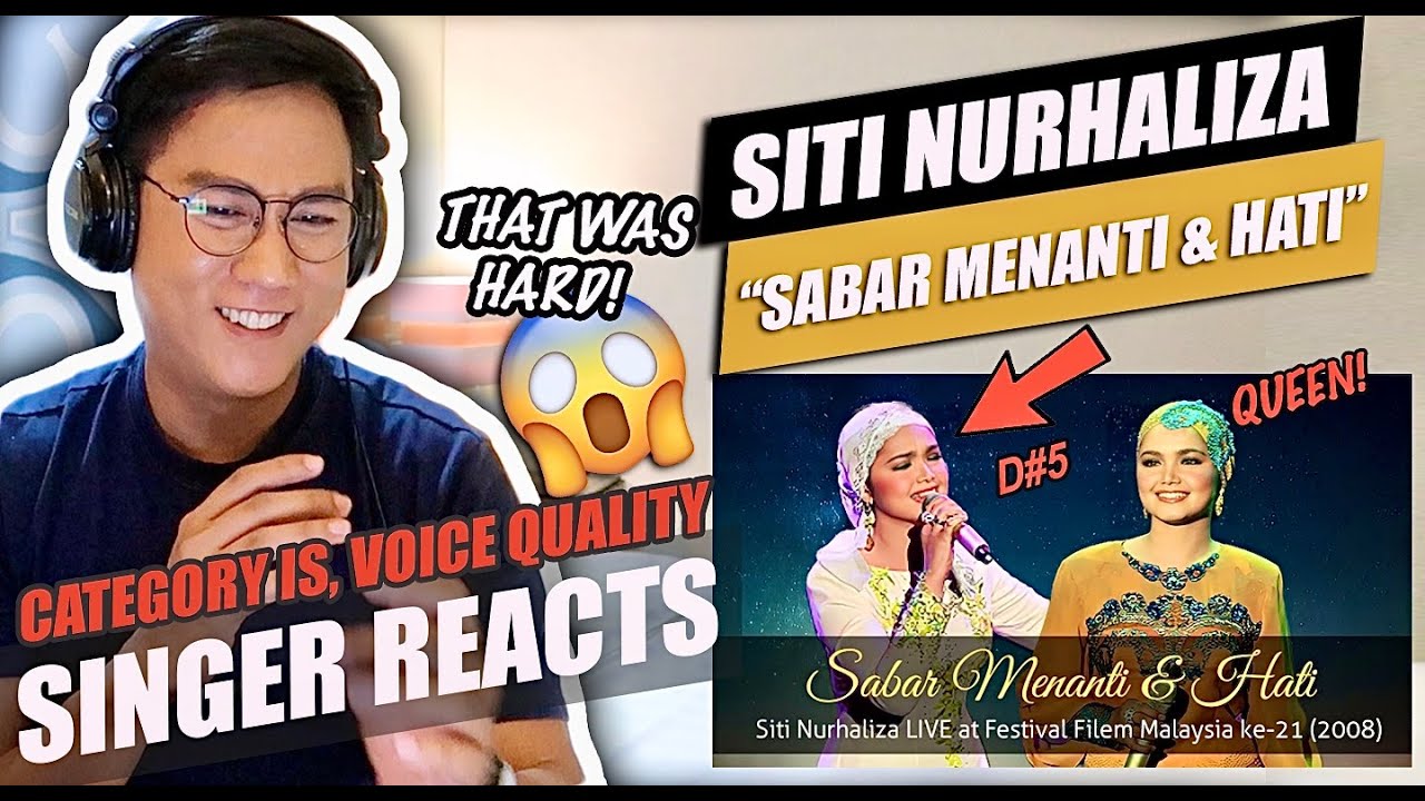 Siti Nurhaliza - 'Sabar Menanti' & 'Hati' LIVE at FFM21 (2008) | SINGER REACTION
