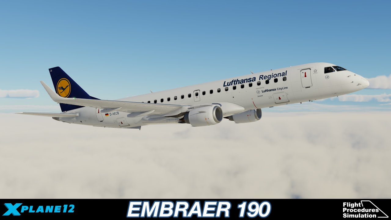 Flight Procedures Simulation  EMBRAER 190 - Lufthansa - EGLL - EDDF - RNP RNAV - Flight Procedures