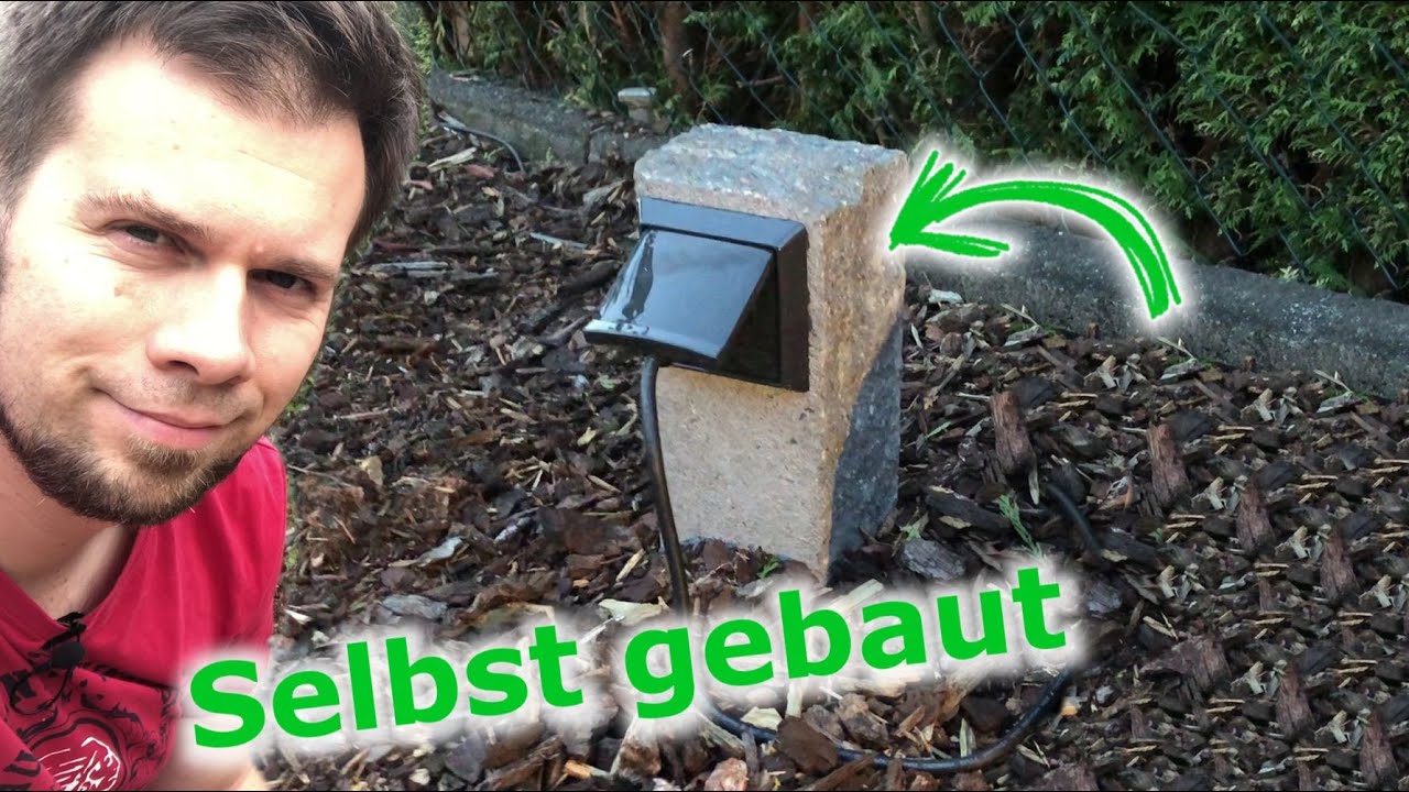 Au&szlig;ensteckdose f&uuml;r Strom im Garten: Gartensteckdose als Steinstele (IP44) selber bauen | Tutorial