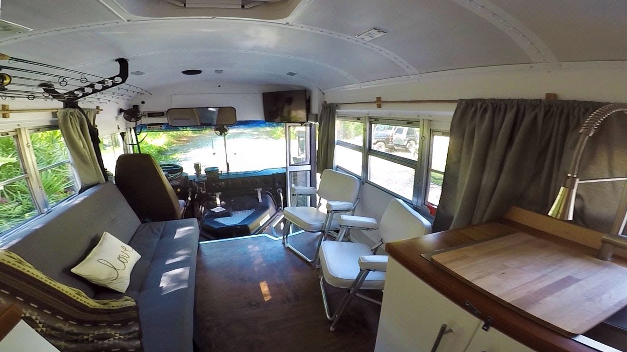 1998 Blue Bird School Bus Conversion For Fishing Enthusiasts