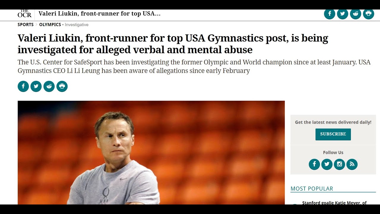 Valeri Liukin Under Investigation by SafeSport