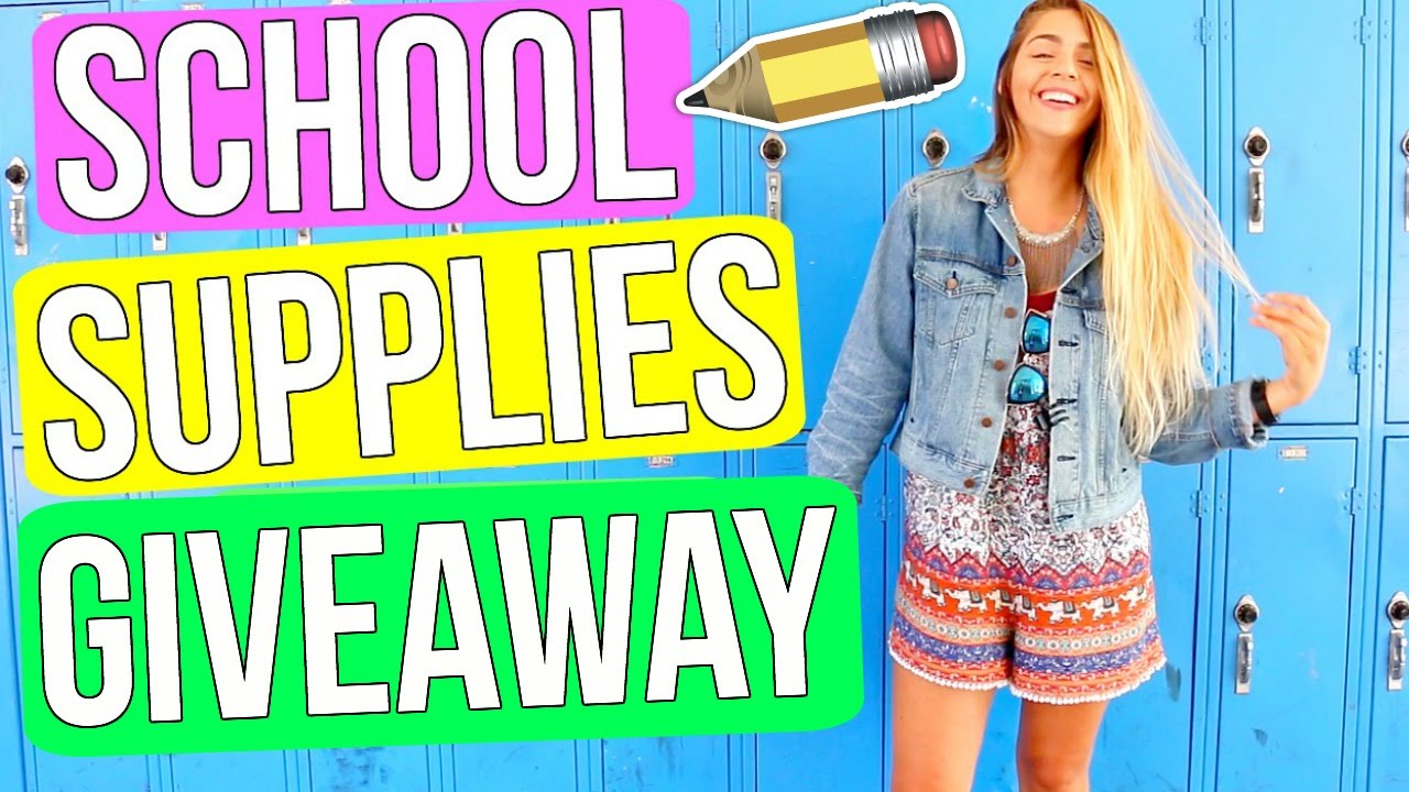 Back To School Supplies Haul GIVEAWAY 2016-2017!! Nichole Jacklyne