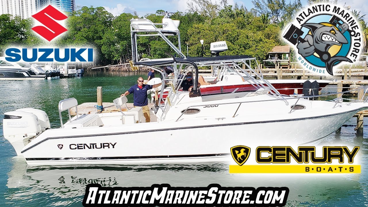 30' Century 3000 Dual Station Repowered with Twin 250HP Suzuki's
