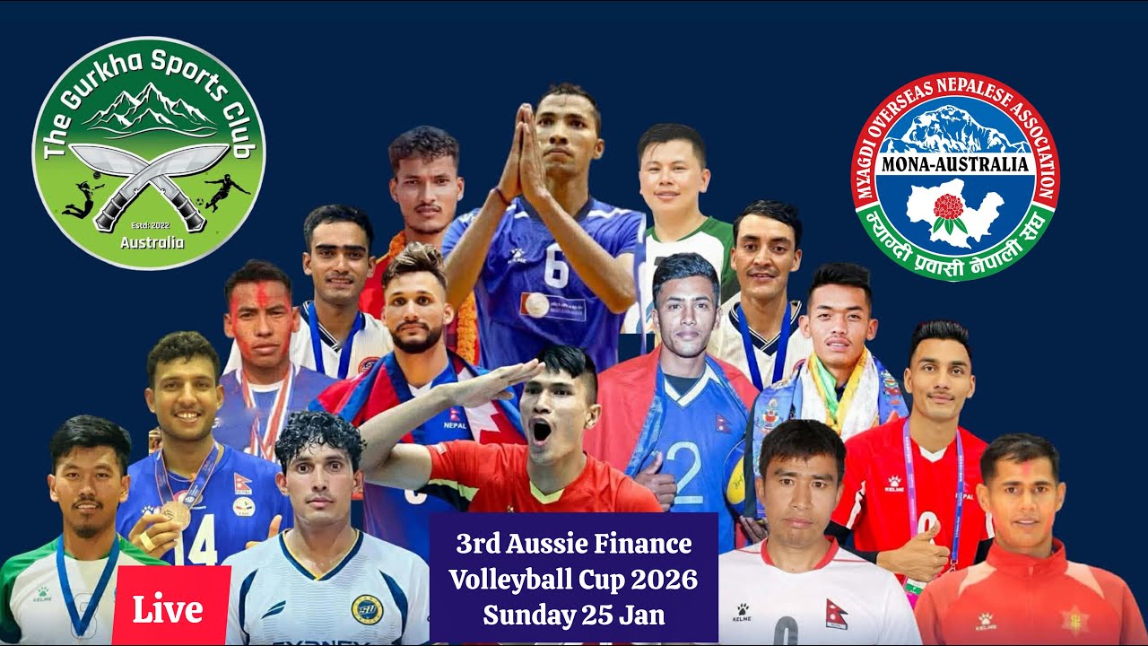 Quarter Final🔴 Live Gurkha vs Mona [Bishal Bk v Madav] 3rd Aussie Finance Volleyball Cup 2026