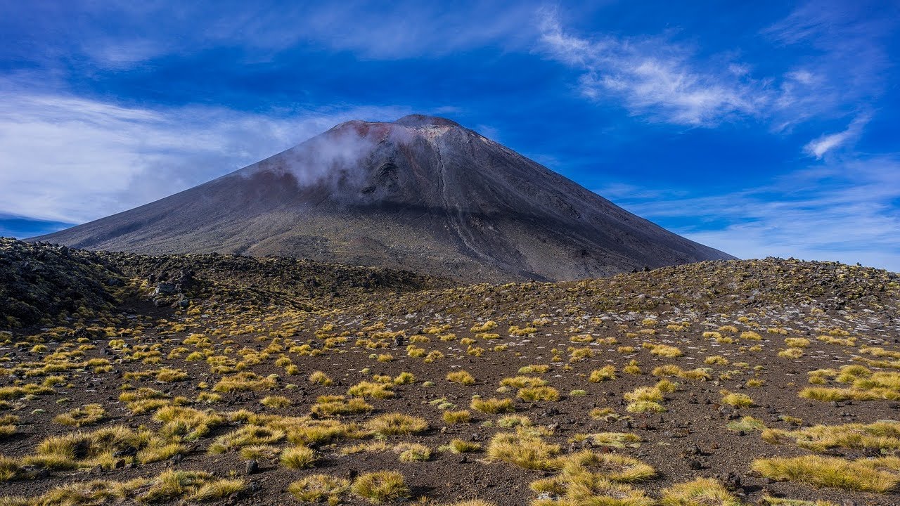 The Active Volcano in New Zealand; Tongariro