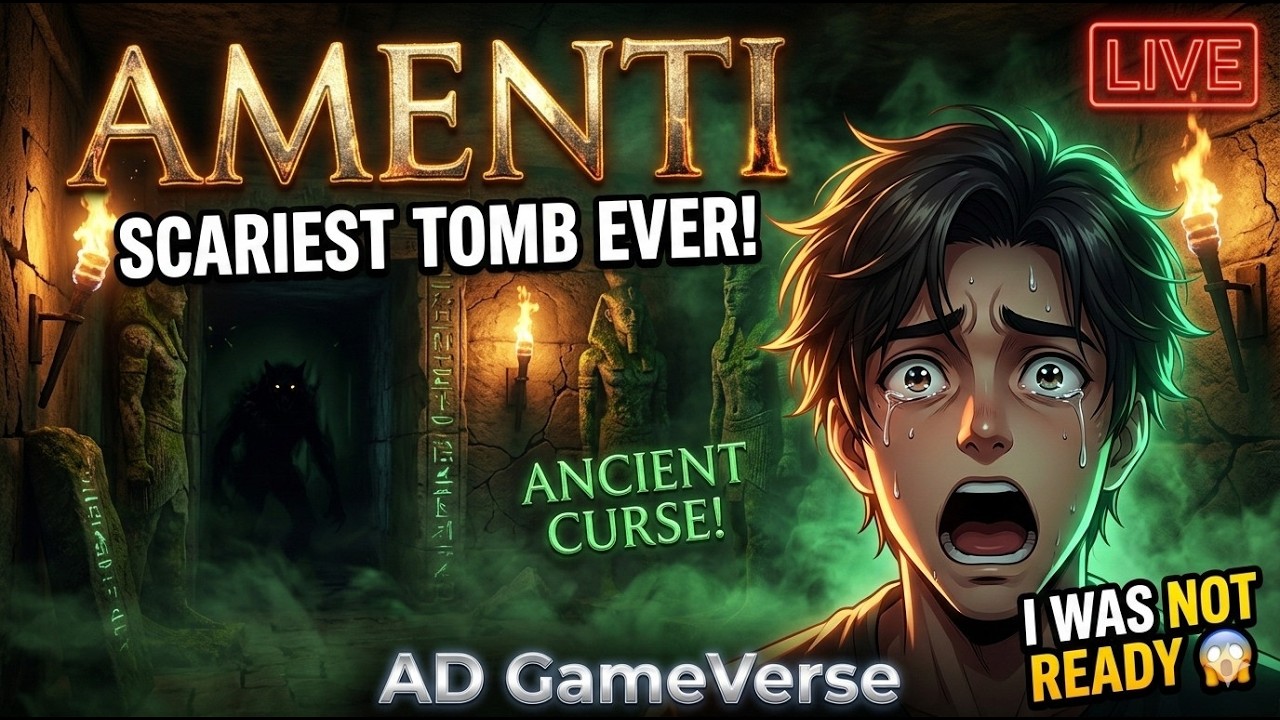 Amenti PC Horror Game LIVE 🔴 | Exploring the Cursed Tomb 😱 | AD GameVerse #Live #Amenti