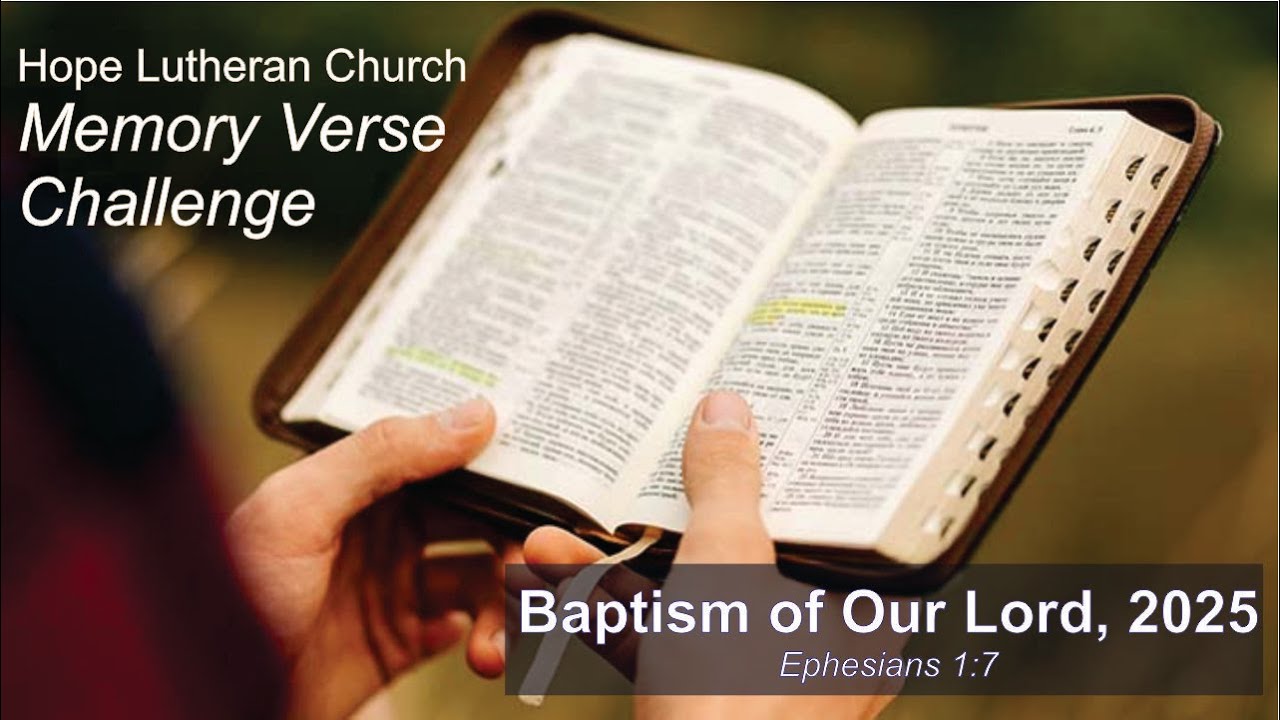 Baptism of Our Lord 2026 Memory Verse Ephesians 1 7
