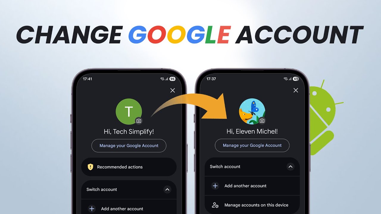 Как изменить учетную запись Google по умолчанию на Android?