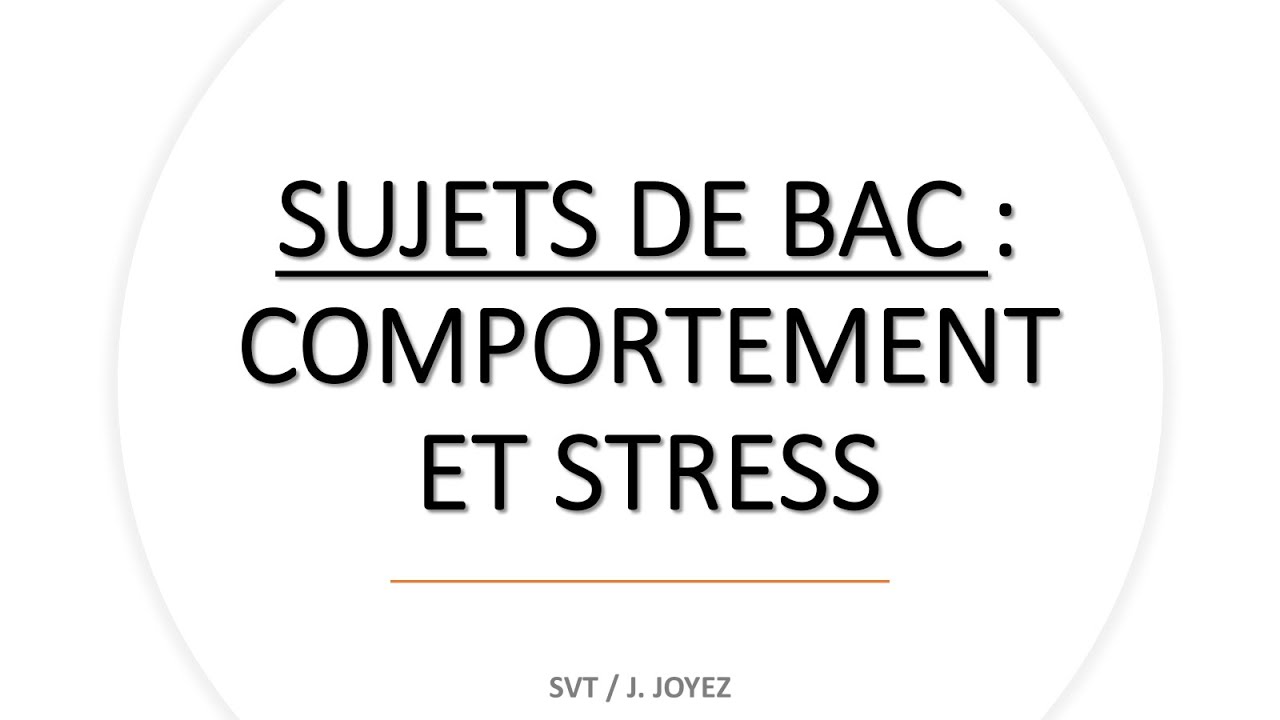 SUJETS BAC STRESS 1
