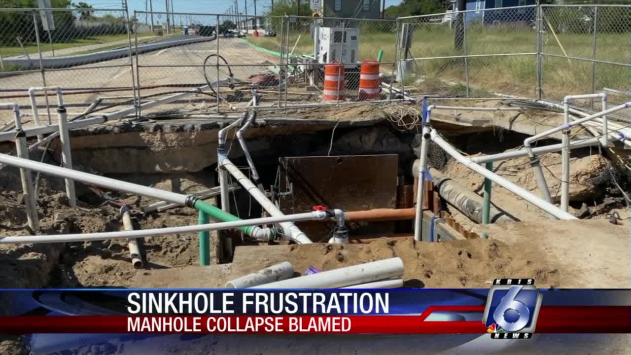 Giant sinkhole irritating local motorists