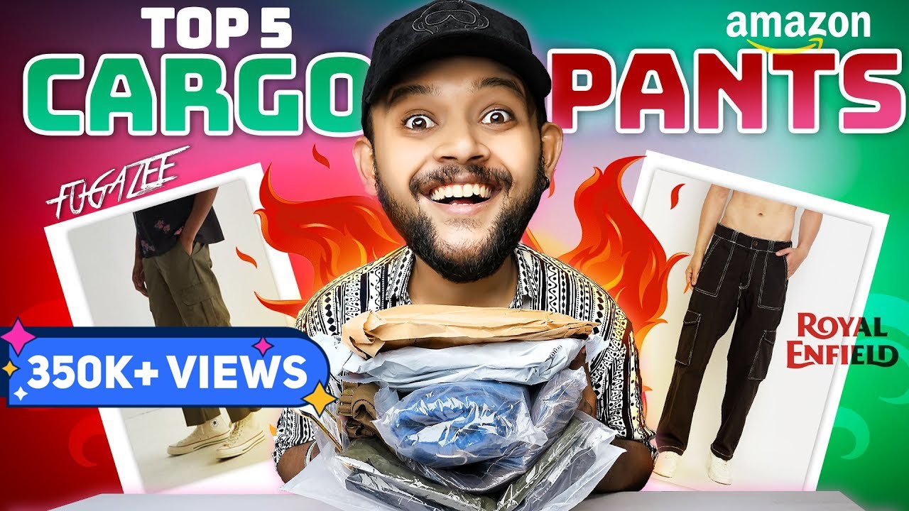 🔥 BEST BUDGET BAGGY CARGO PANTS on AMAZON UNDER 1000 | Men Pants Haul Review 2022 | ONE CHANCE