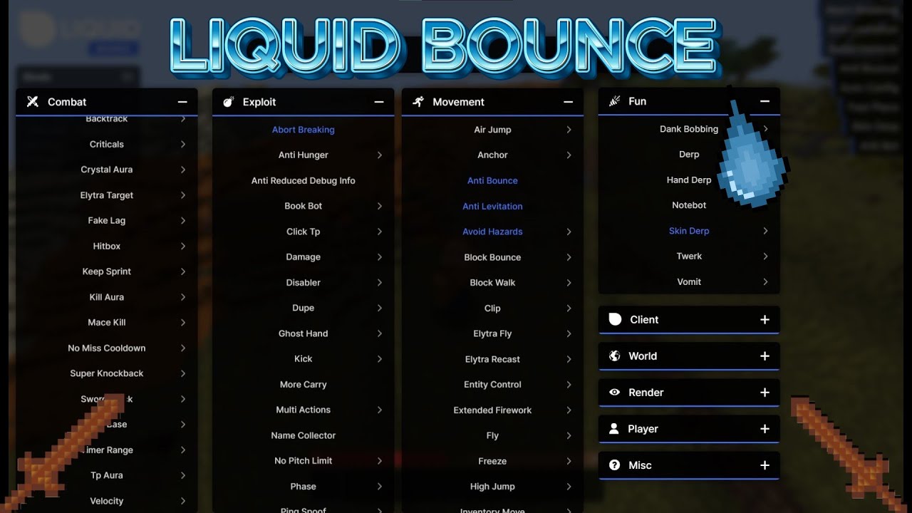 (Let's hack) I'm back with the latest Liquid Bounce, Their minecraft server can't even kick me out!