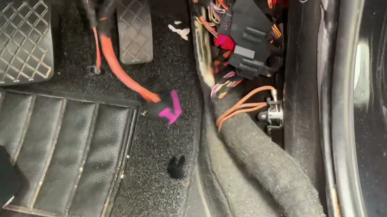 Audi A4 2008 hood release lever removal