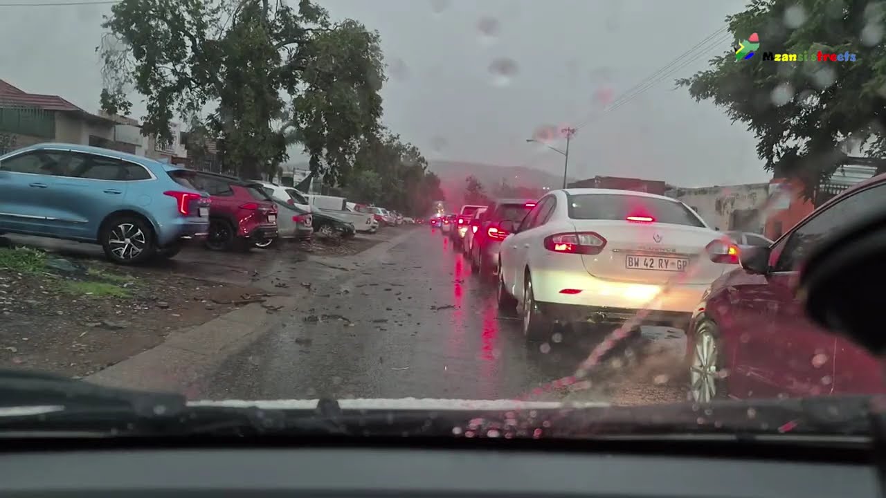 Driving in torrential December rain in Pretoria | South Africa