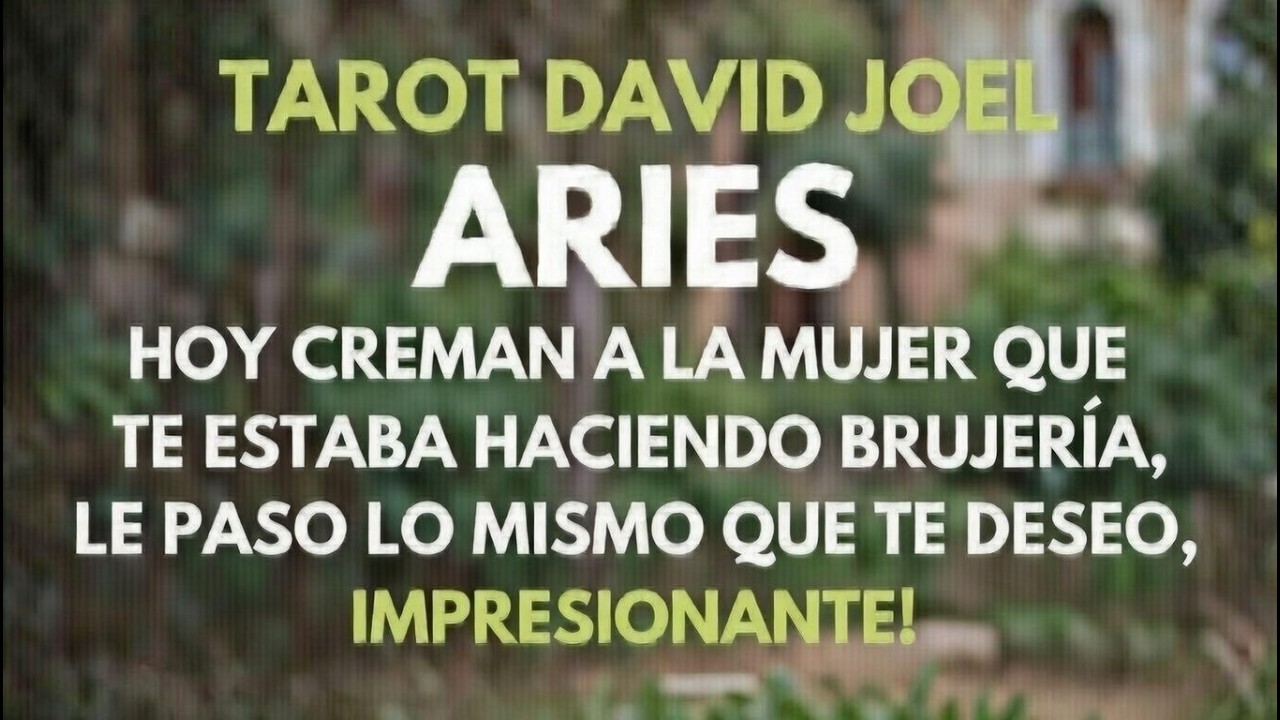 ARIES, MURIO HOY LA BRUJA QUE TE ESTABA HACIENDO MAGIA NEGRA! LE PASO LO MISMO QUE TE DESEO!