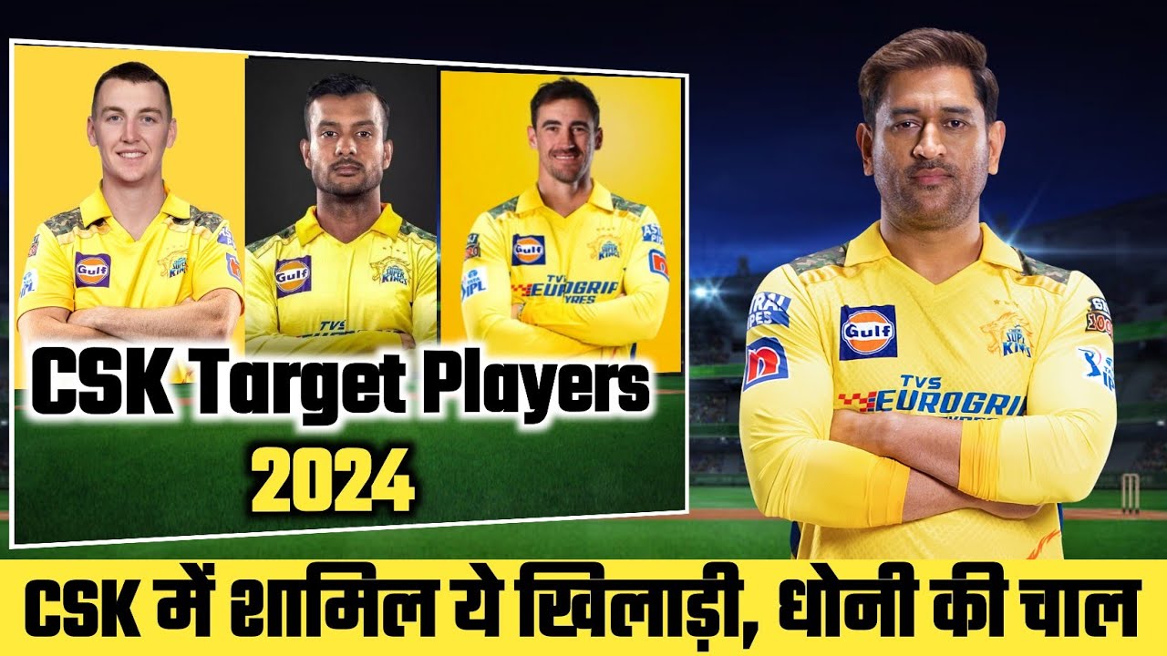 ipl 2024- CSK Squad 2024 | csk 2024 | Csk Target Players ipl 2024 | csk news today