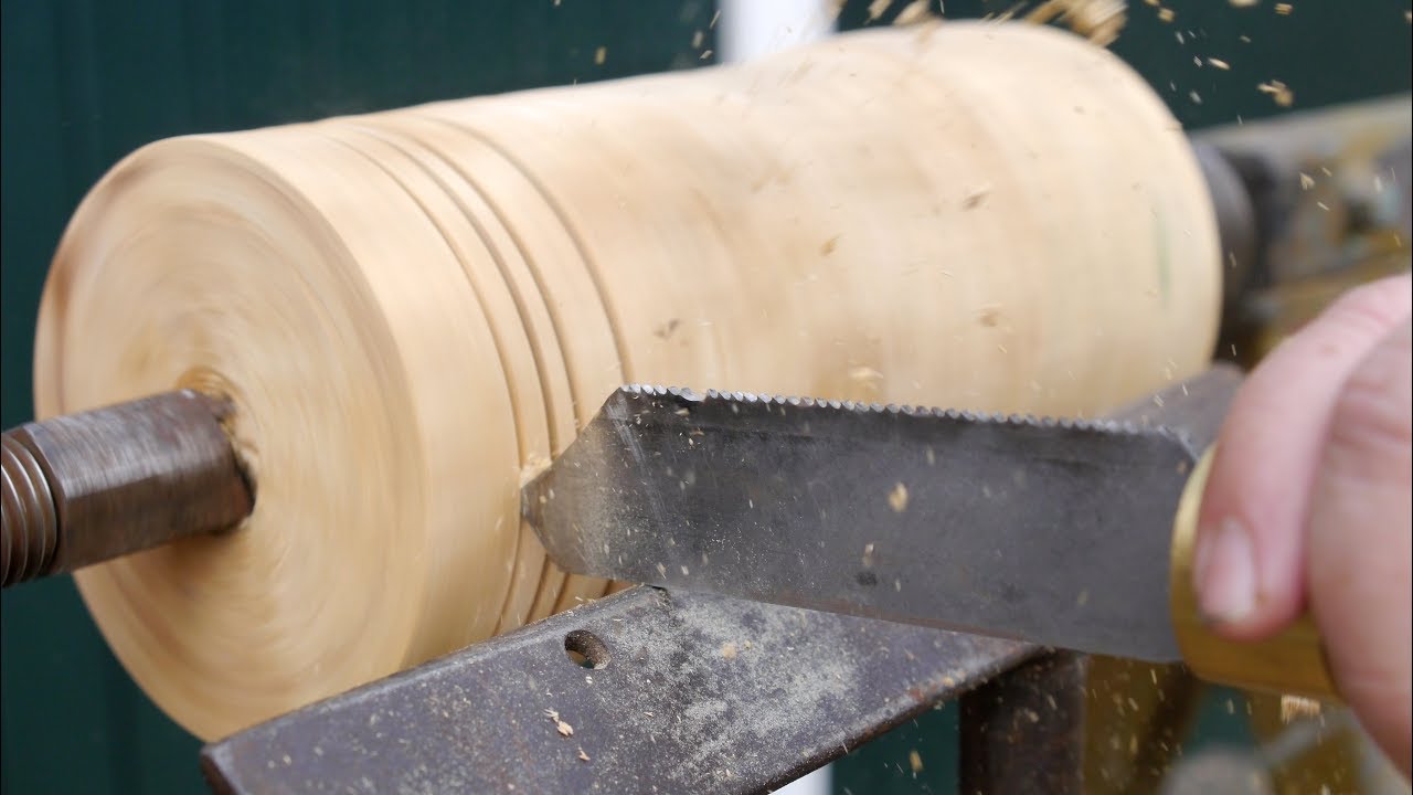 Testing my home made hack saw parting tool