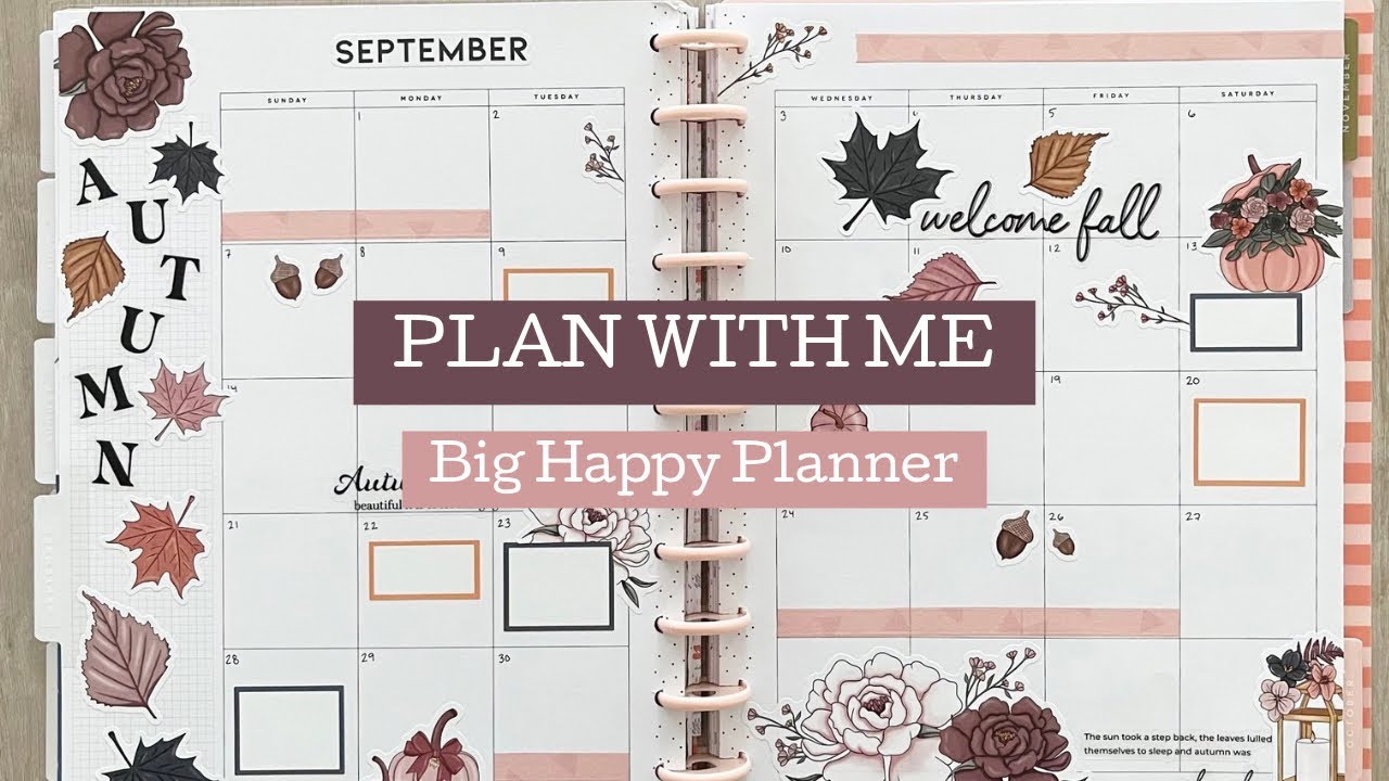 PLAN WITH ME | BIG HAPPY PLANNER | September Monthly