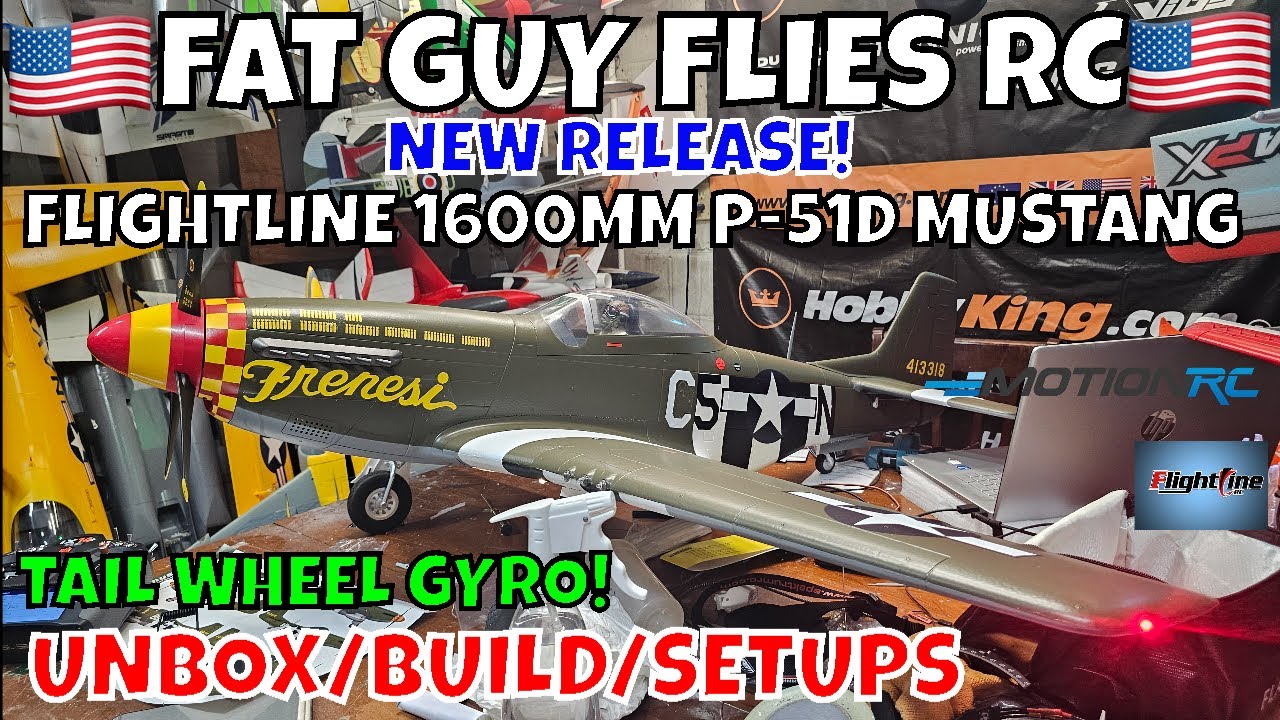 NEW! FLIGHTLINE 1600MM P-51D UNBOX, BUILD, SETUPS by FGFRC #aviation