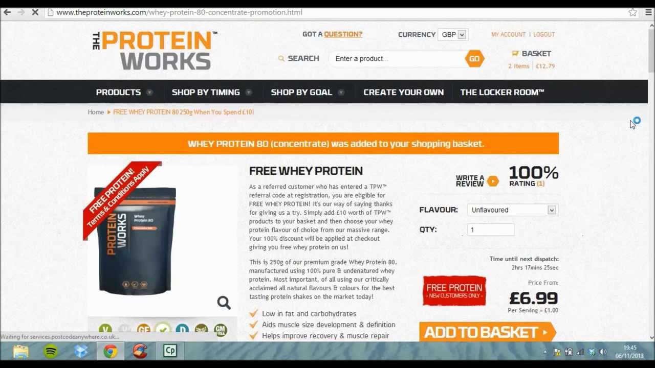 theProteinWorks Discount Voucher Code   Free Protein