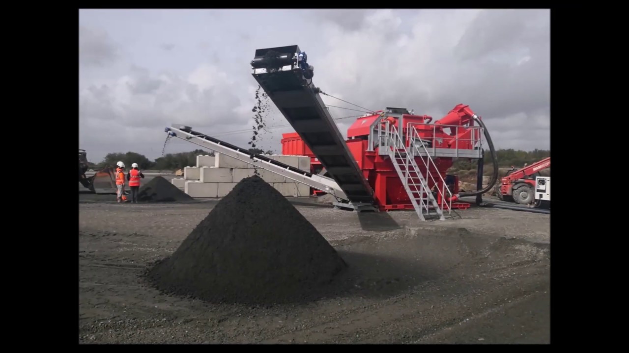 Installation de l'unité de lavage de sable semi mobile MAITEK MSW75