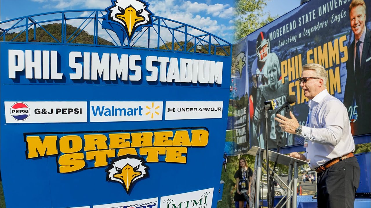 Фил Симмс и Энди Префонтейн подбрасывают монету | Открытие стадиона Фила Симмса 2025 (видео с дрона)