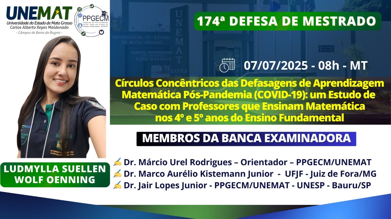 174ª DEFESA DE MESTRADO - PPGECM/UNEMAT