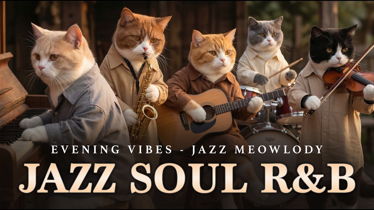 Midnight Smooth Jazz Soul R&B 🎷 Music for Sleep & Peaceful Nights | Jazz Meowlody