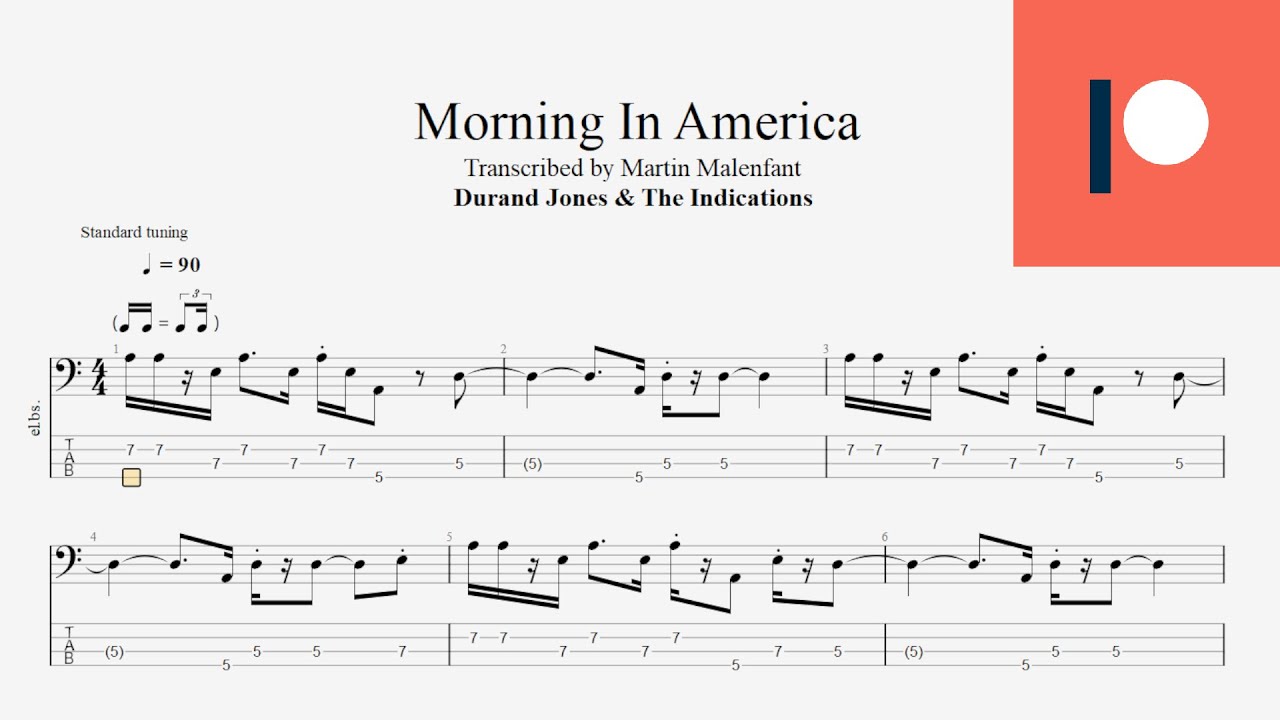 Durand Jones & The Indications - Morning In America (bass tab)